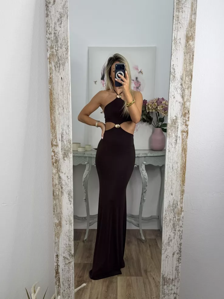 Vestido Coral de punto marrón