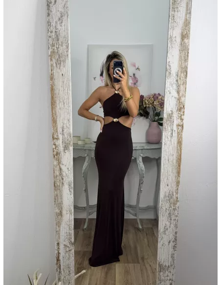 Vestido Coral de punto marrón