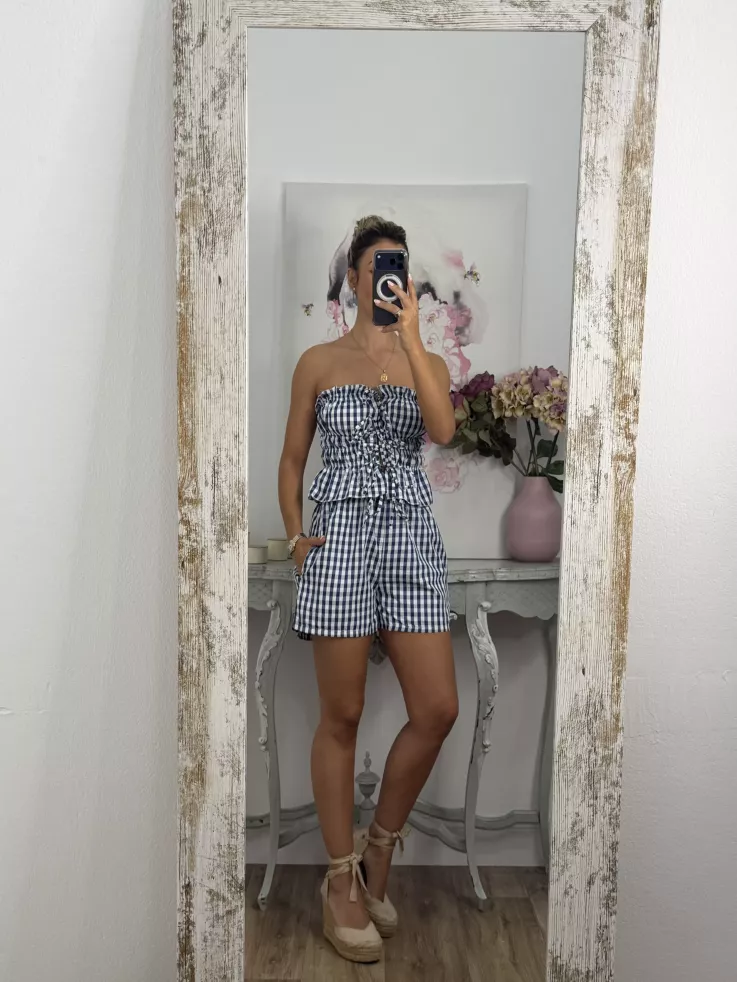 Conjunto Valeria cuadros azul
