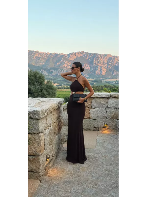 Vestido Coral de punto marrón