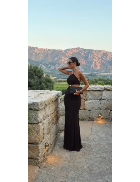 Vestido Coral de punto marrón