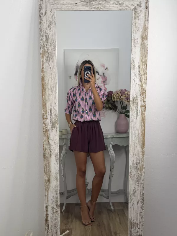 Short fluido berenjena