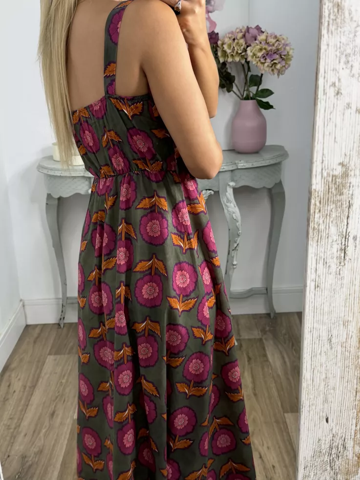 Vestido Niza verde flores