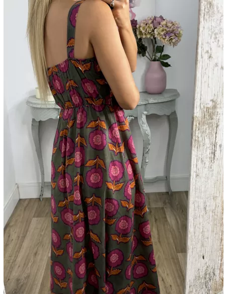 Vestido Niza verde flores