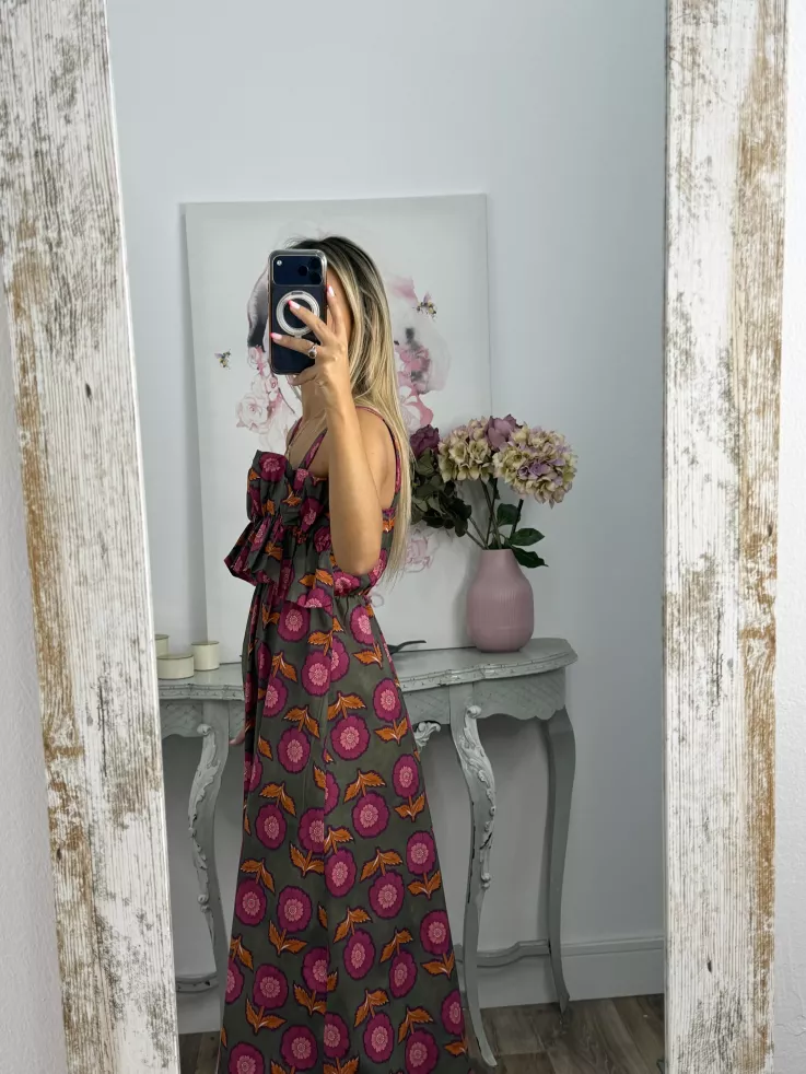 Vestido Niza verde flores
