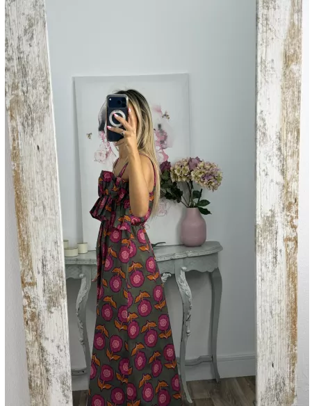 Vestido Niza verde flores