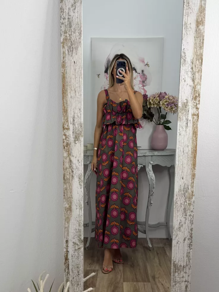 Vestido Niza verde flores
