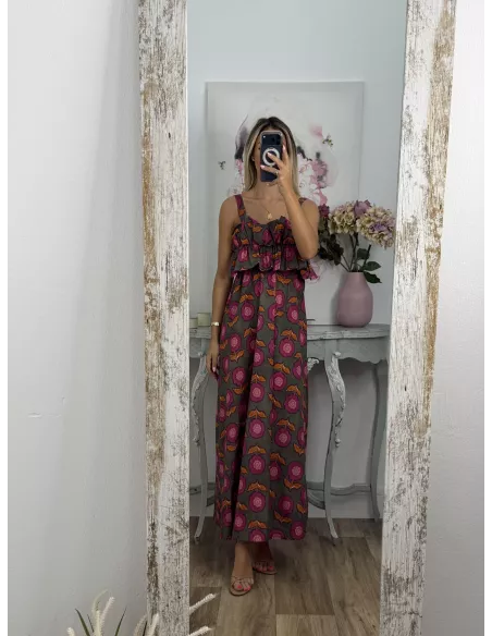 Vestido Niza verde flores