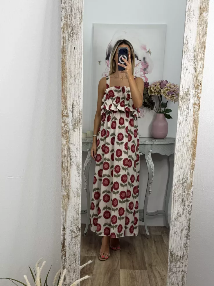 Vestido Niza blanco flores