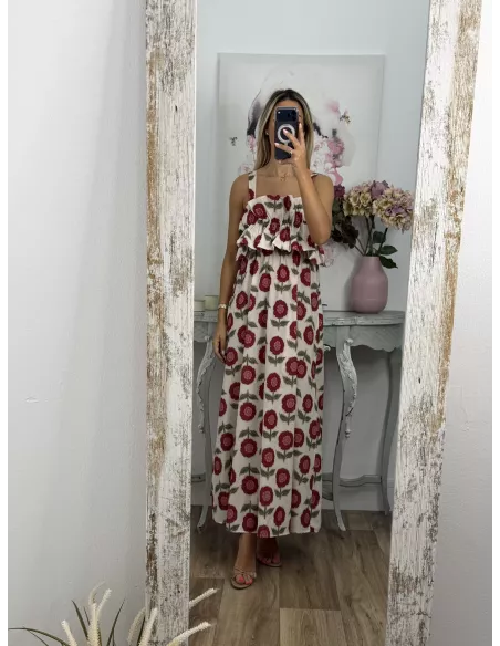 Vestido Niza blanco flores