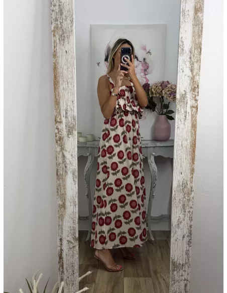 Vestido Niza blanco flores