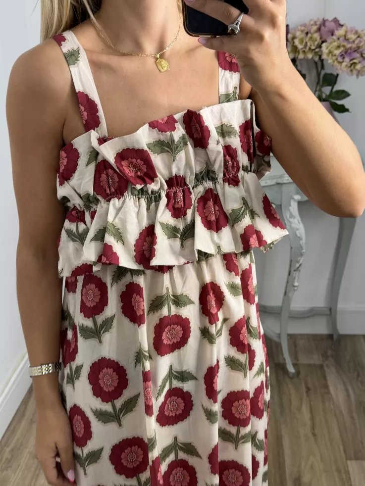 Vestido Niza blanco flores