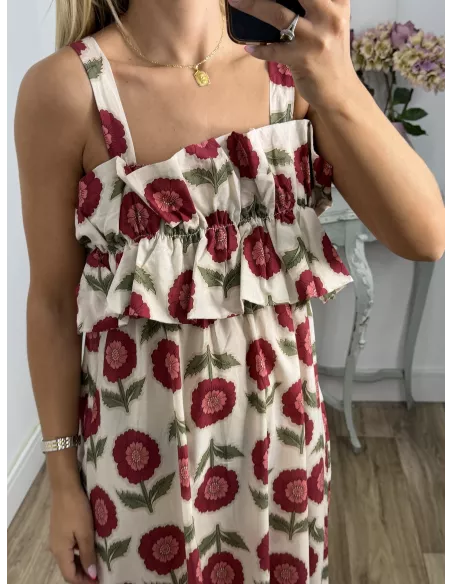 Vestido Niza blanco flores