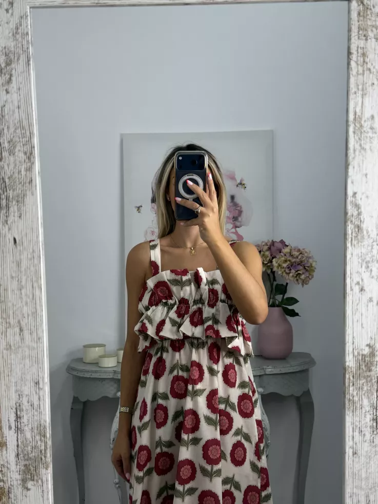 Vestido Niza blanco flores
