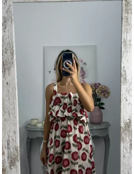 Vestido Niza blanco flores