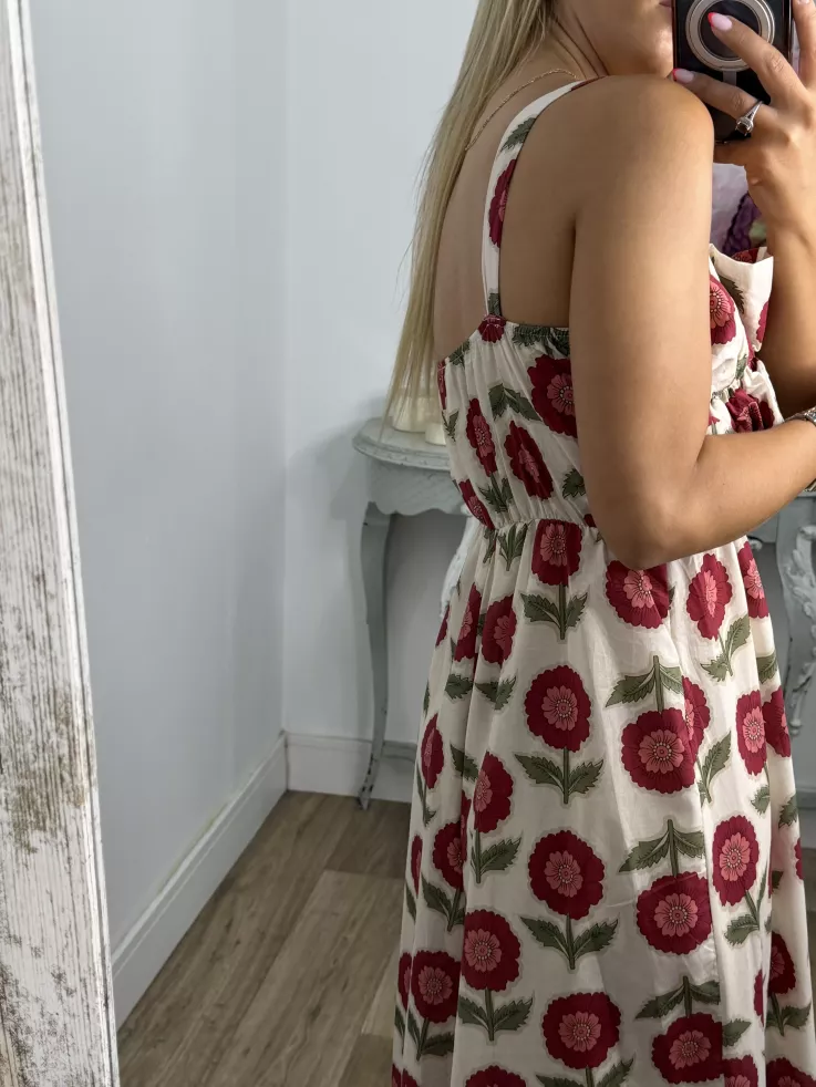 Vestido Niza blanco flores