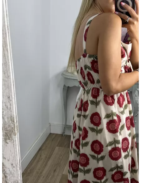 Vestido Niza blanco flores