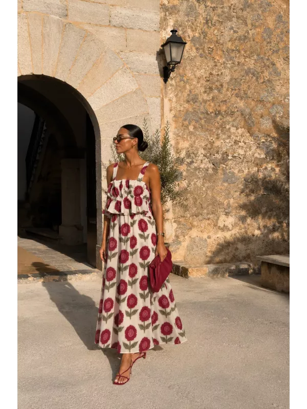 Vestido Niza blanco flores