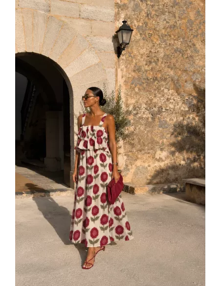 Vestido Niza blanco flores