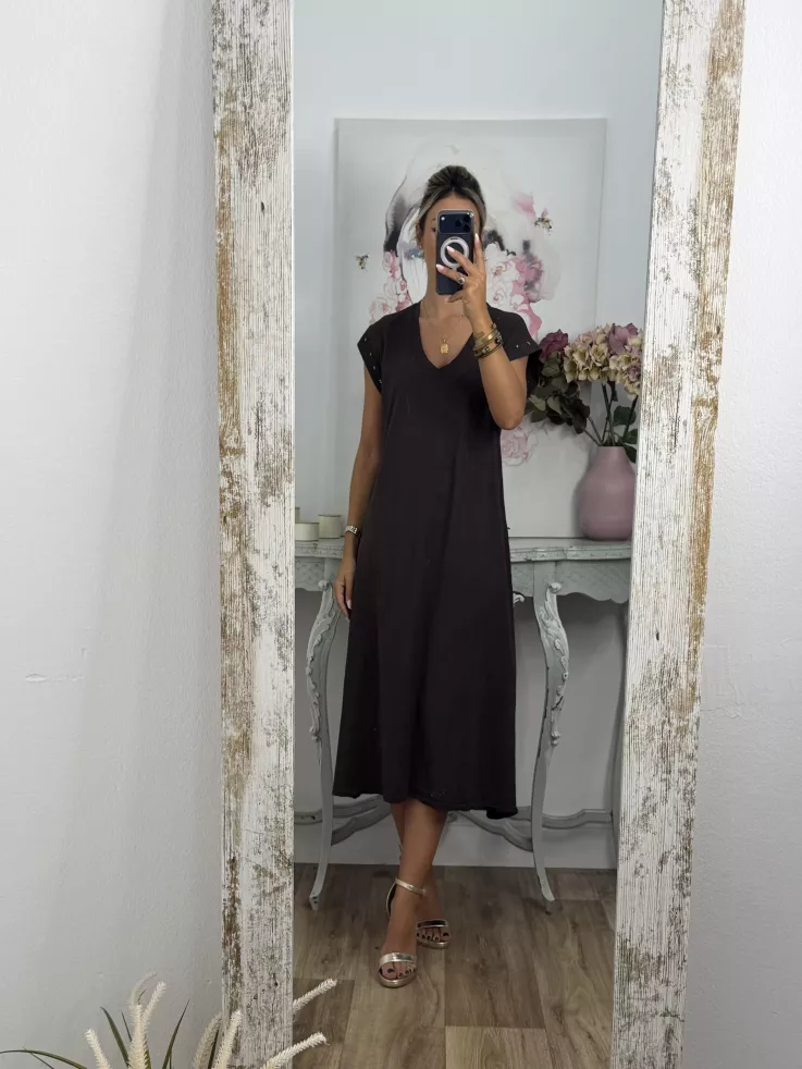 Vestido Daniela estrella choco