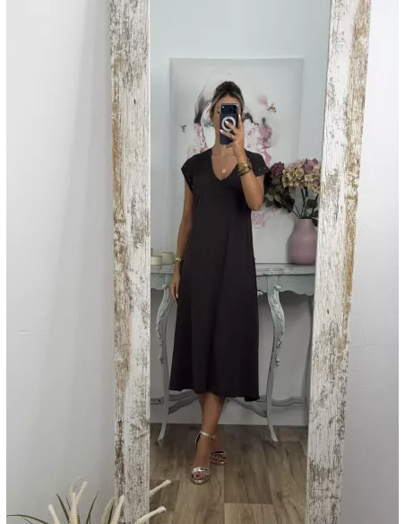 Vestido Daniela estrella choco