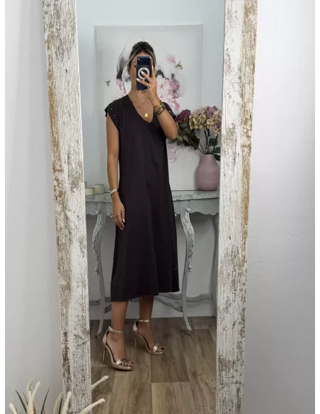 Vestido Daniela estrella choco