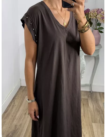 Vestido Daniela estrella choco