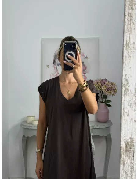 Vestido Daniela estrella choco