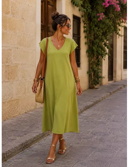 Vestido Daniela estrella verde