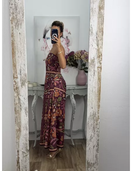 Vestido Cartagena estampado berenjena