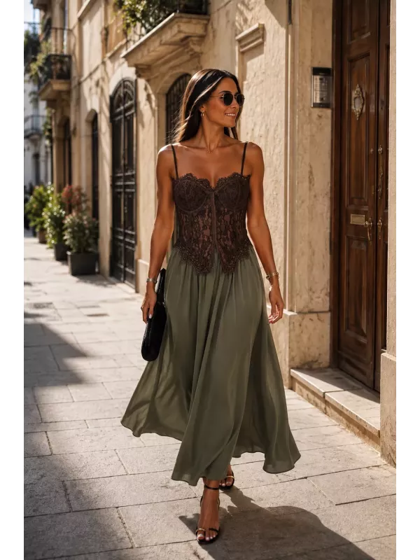 Falda Mikonos verde
