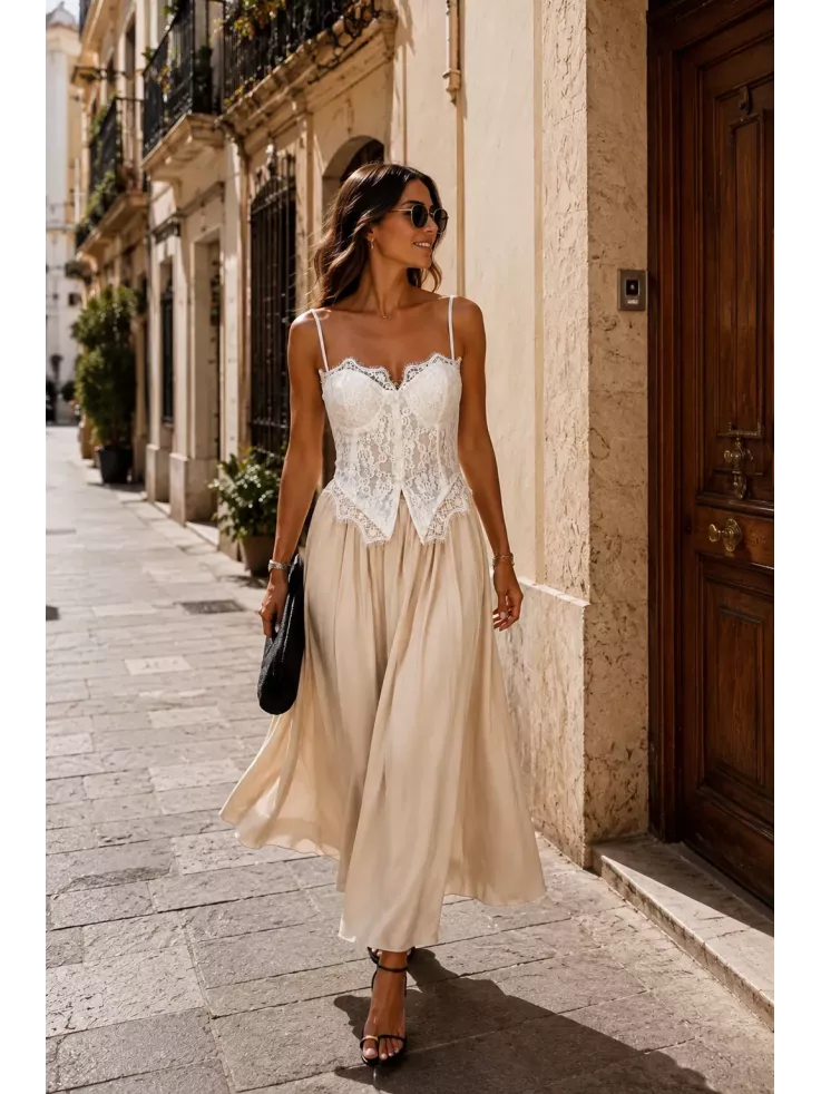 Falda Mikonos beige