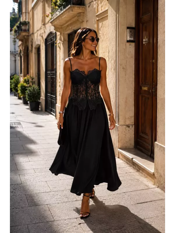 Falda Mikonos negra