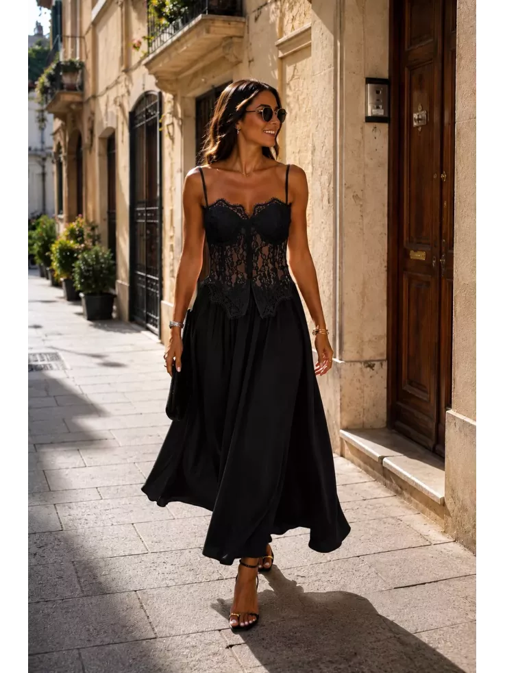 Falda Mikonos negra