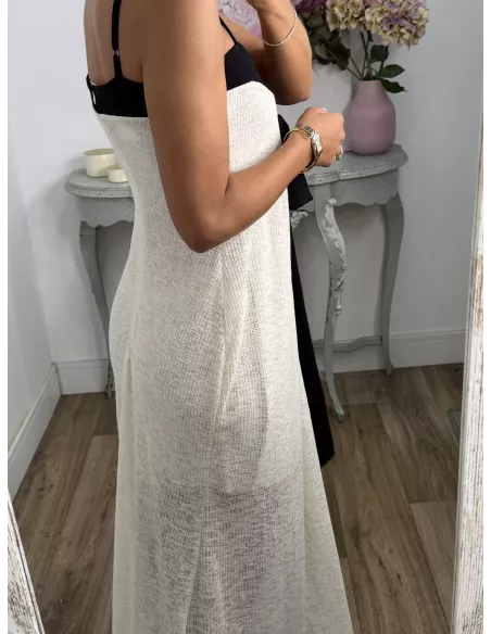 Vestido Vidal beige y negro