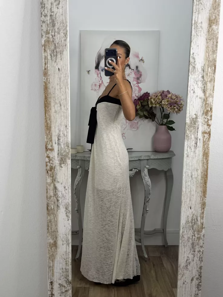 Vestido Vidal beige y negro