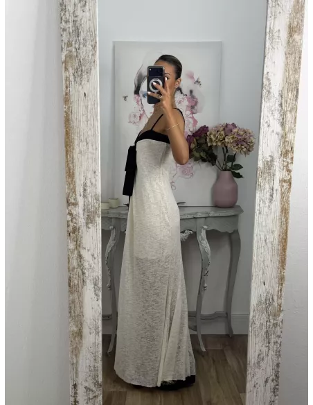Vestido Vidal beige y negro