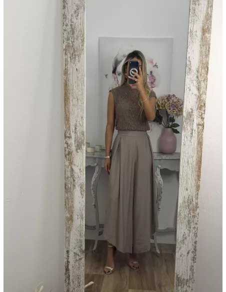 Blusa Kioto taupe