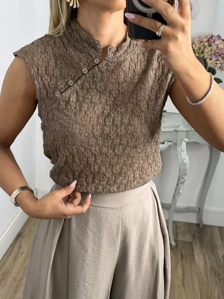 Blusa Kioto taupe