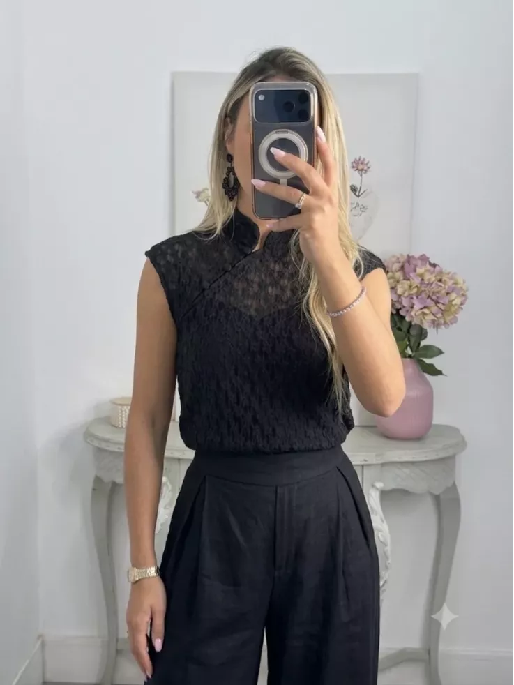 Blusa Kioto negra