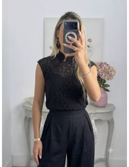 Blusa Kioto negra