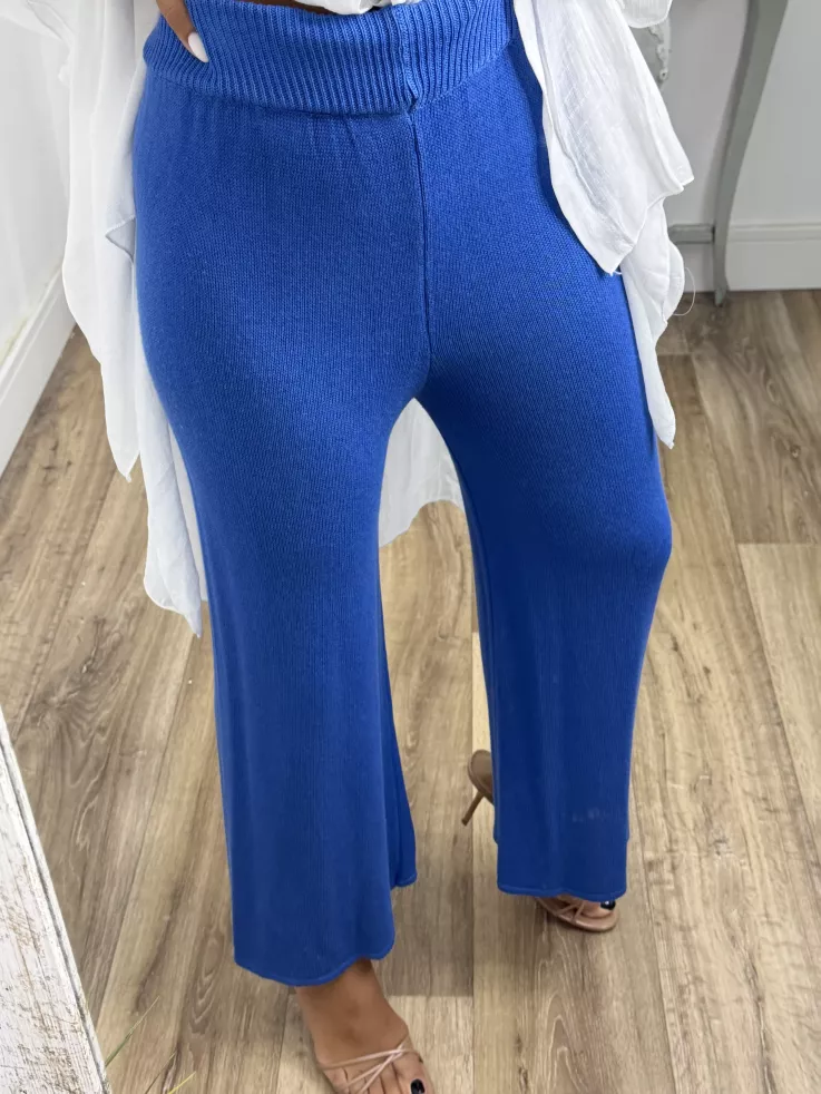 Pantalón punto azul klein