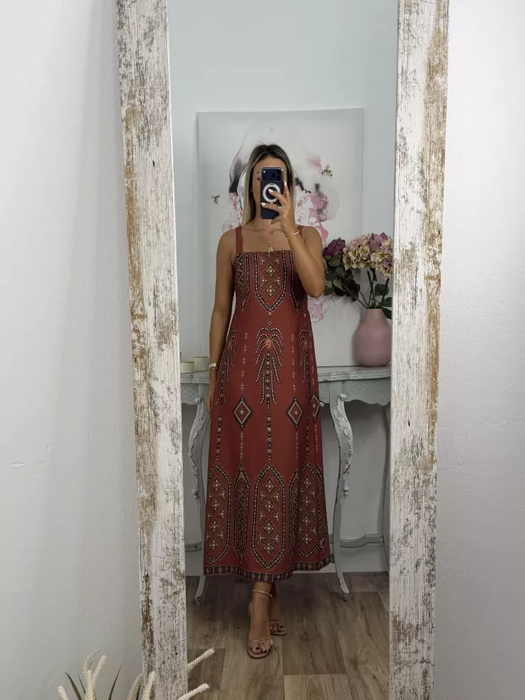Vestido Túnez teja