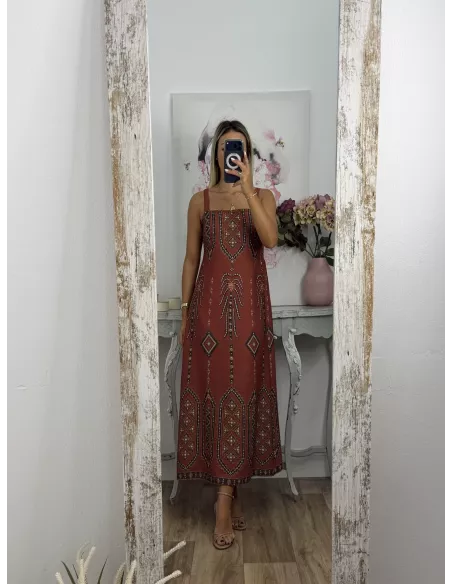 Vestido Túnez teja