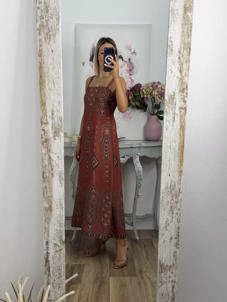 Vestido Túnez teja