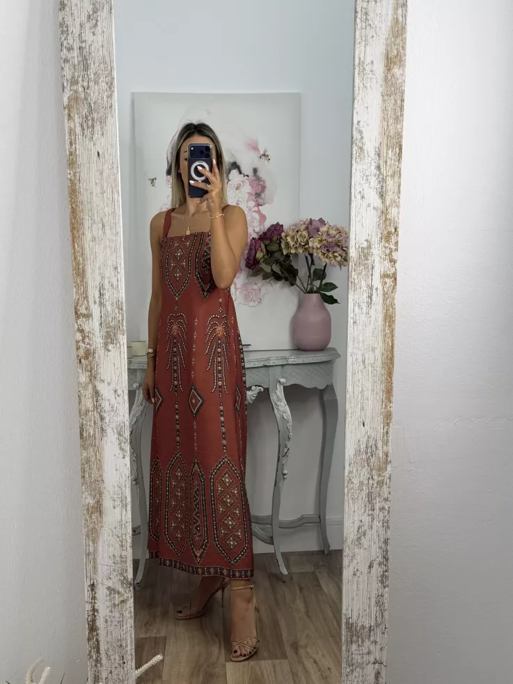 Vestido Túnez teja