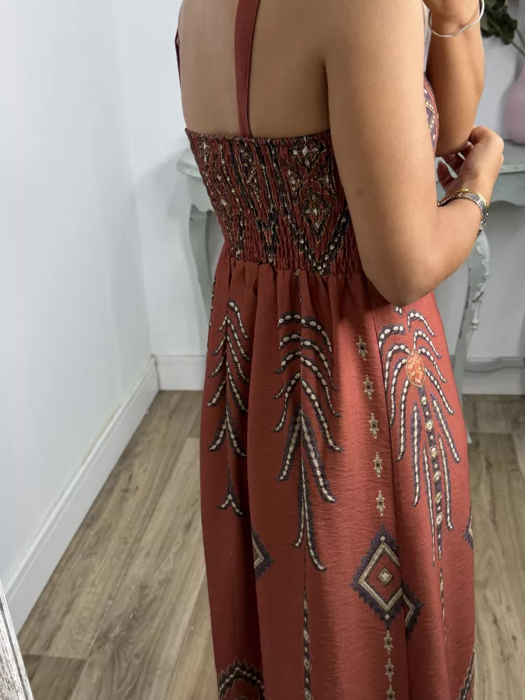 Vestido Túnez teja