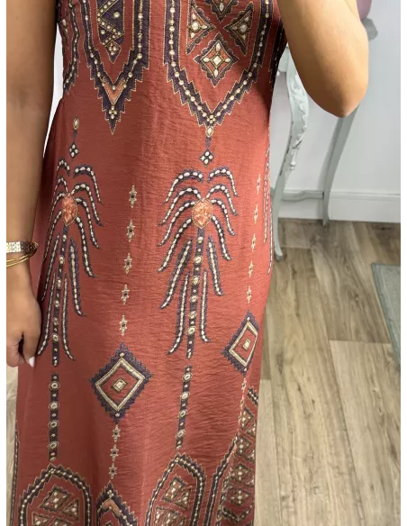 Vestido Túnez teja