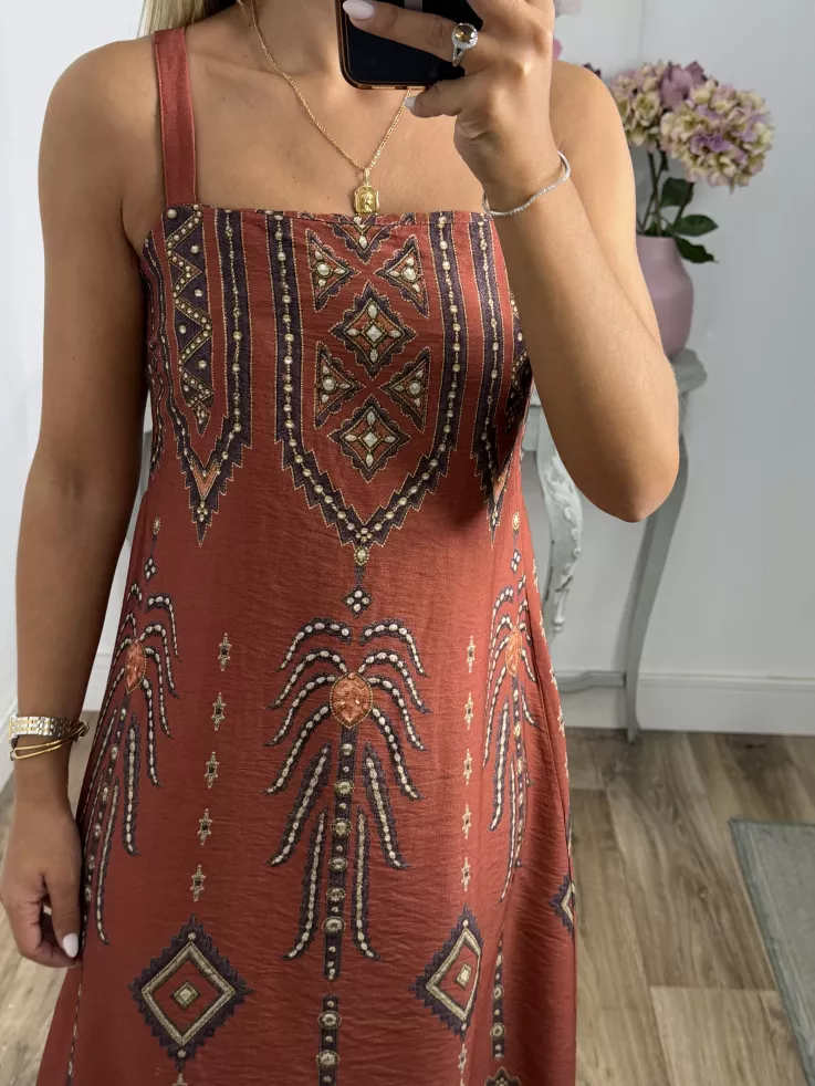 Vestido Túnez teja