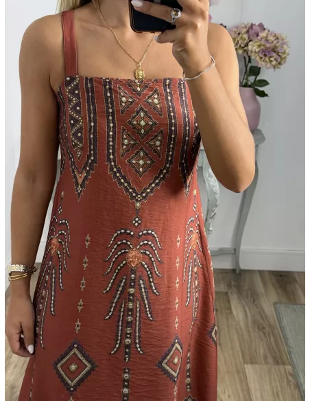 Vestido Túnez teja
